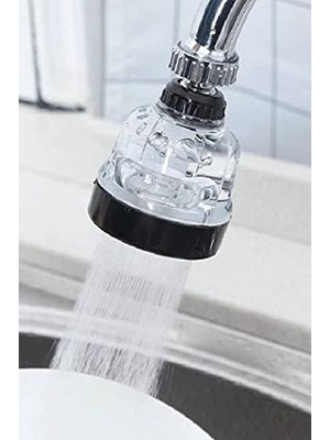İlanib Ticaret Şeffaf 3 Fonksiyonlu Mutfak Lavabo Başlığı 360 Derece Dönen Tasarruflu Musluk Başlığı 1410