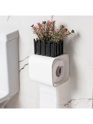 İlanib Ticaret Yapışkanlı Banyo Tuvalet Kağıtlığı Wc Peçetelik Kağıtlık Tutucu Tuvalet Kağıt Organizeri (Beyaz)