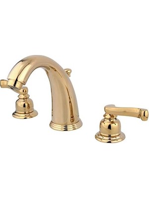 İlanib Ticaret KB982FL Royale Lavabo Bataryası, Pirinç Ile, Parlatılmış Pirinç, 20 cm Ayarlanabilir Merkez