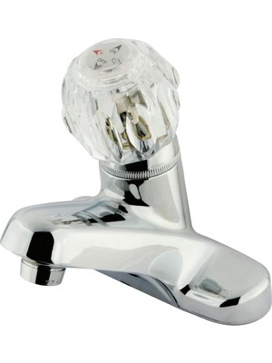 İlanib Ticaret KB521LP Americana Lavabo Bataryası, 10 Cm, Akrilik Sap, Parlak Krom