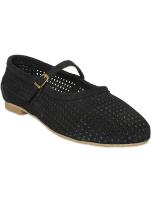 Mammamia D26YA-260 Günlük Siyah Kadın Babet