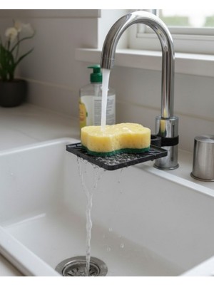 Zero Land Muratech Musluğa Monte Sünger Organizeri Hijyenik Drenajlı Pratik Tasarım