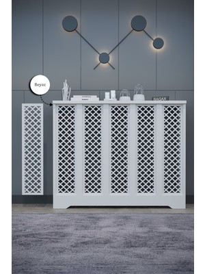 Feyza Design Beyaz Zeuge Model Dresuar, 96X100 Cm, Petek Kaplama, Şık ve Modern Tasarım