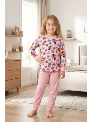 Modanino Kız Çocuk %100 Pamuk Pijama Takımı 4-11 Yaş 12628