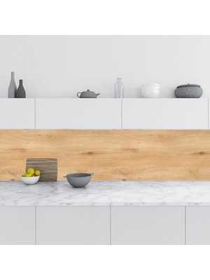 İlanib Ticaret Mutfak Tezgah Arası Folyo Kaplama Folyosu Mutfak Ahşap Doku 60X100 cm