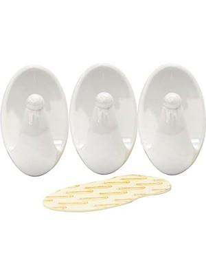 İlanib Ticaret 61316 3pc Removable Adhesive Plastic Hook,