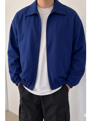 Tarz Cool Erkek Oversize Bomber Ceket Fermuarlı Basic Günlük Şık Mont