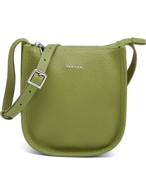 Tergan Yeşil Hakiki Deri Kadın Omuz Çantası - S26Y1BC80567-G8Z