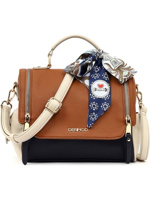 Derimod Kadın Taba Uzun Askılı Aksesuar Detaylı Kol Çantası 26PBD240618