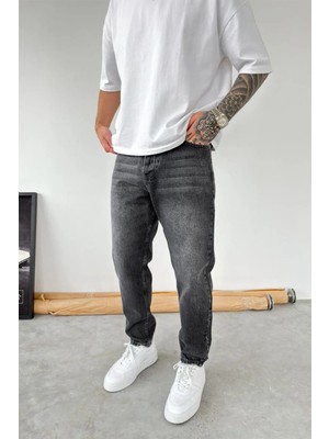 HAFKA Koyu Gri Soft Degrade Boyfriend Pantolon