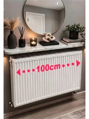 MZ Ahşap Petek Üstü Raf Uçan Raf Atlantik Çam Rengi 16X100 cm