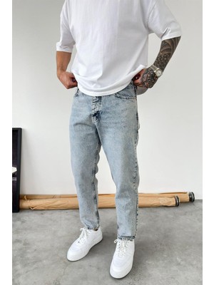 HAFKA Eskitme Mavi Soft Degrade Boyfriend Pantolon