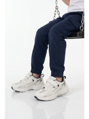 Cool Beyaz Fileli Hafif Esnek Unisex Çocuk Spor Ayakkabı Terra F