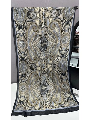 Aminenesil Sharell Bambu Kraş Şal Siyah Mavi Bej Renk