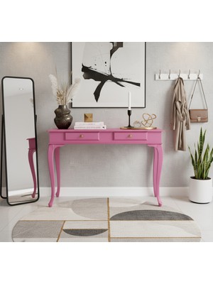Feyza Design 100 cm Masif Lükens Pembe Dresuar, Şık ve Zarif Tasarım