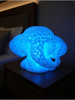 My Craft 3D MYCRAFT3D Sevimli Fil Çocuk Odası Gece Lambası 3D Tasarım LED Işıklı Masaüstü Mesh Dekor Hediyelik