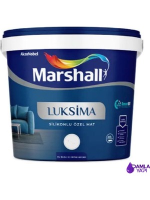 Marshall Luksima Silikonlu Silinebilir Özel Mat Iç Cephe Duvar Boyası 1 Lt