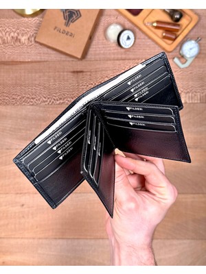 Fil Deri Hakiki Deri Çift Para Bölmeli Bol Kart Gözlü Cüzdan 2145