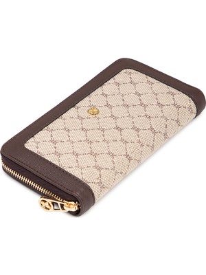 Tergan Vizon Print Kadın Cüzdan - S1CB00055826-S0M