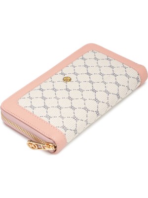 Tergan Krem Print Kadın Cüzdan - S1CB00055826-V7N