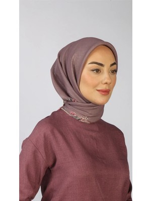 Lo'cella Pamuklu Soft Eşarp 4556-11 Gül Kurusu