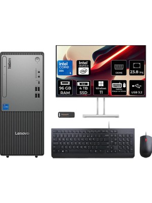 Lenovo Thinkcentre Neo 50T Gen 6 Intel Core Ultra 5 225 96GB 4tb SSD 23.8" Fhd Monitör W11P Masaüstü Bilgisayar & Per4 USB Bellek 13BD007UTRP660