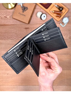 Fil Deri Hakiki Deri Çift Para Bölmeli Bol Kart Gözlü Cüzdan 2145