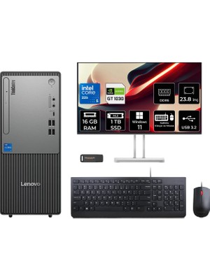 Lenovo Thinkcentre Neo 50T Gen 6 Intel Core Ultra 5 225 16GB 1tb SSD GT1030/4GB 23.8" Fhd Monitör W11P Masaüstü Bilgisayar & Per4 USB Bellek 13BD007UTRP762
