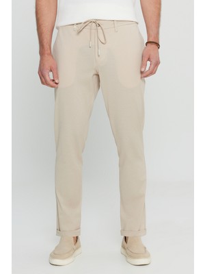 Altınyıldız Classics Pamuklu Slim Fit Beli Bağlamalı Yan Cepli Esnek Pantolon