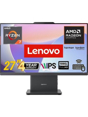 Lenovo ıdeacentre Aıo 27ARR9 Amd Ryzen 7-7735HS 8gb 512GB SSD Windows 11 Pro 27" Fhd Siyah All In One Bilgisayar Snertech
