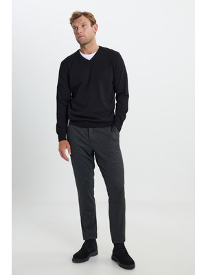 Altınyıldız Classics Yünlü Slim Fit Dar Kesim Desenli Yan Cep Pantolon