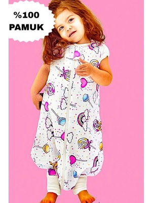 Mini Kiti %100 Pamuk Müslin Uyku Tulumu Lolipop Çocuk Bebek Uyku Tulumu