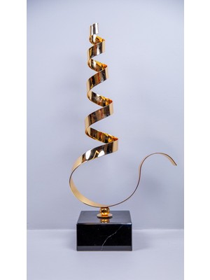 MYBEDESTEN Dekor - Mermerli Bukle - Altın