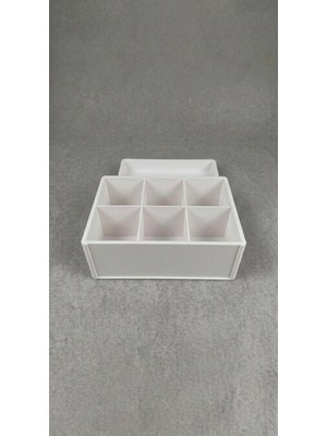 My Craft 3D MYCRAFT3D Çok Amaçlı Kapaklı Organizer Kutu, Makyaj, Banyo, Mutfak Düzenleyici. Isteğe Bağlı 6 Veya 1 Bölmeli