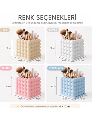 Studio Aslan Design Bubble Organizer Çok Amaçlı Kutu | Kalemlik • Makyaj Fırçalık • Dekoratif Vazo • Kalemlik