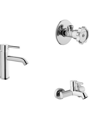 Mi-Ça Home Minimax S Lavabo Bataryası + Banyo Bataryası + Ara Musluk Seti