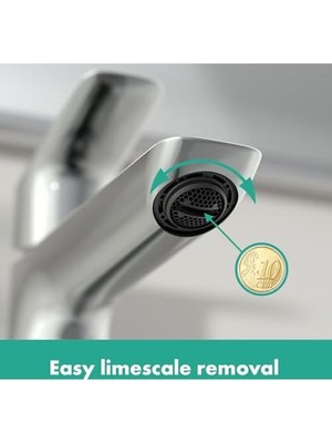 Mi-Ça Home Logis Modern 1 Kollu 2 Delikli 10 cm Yüksek Krom Banyo Lavabo Bataryası, 71256001