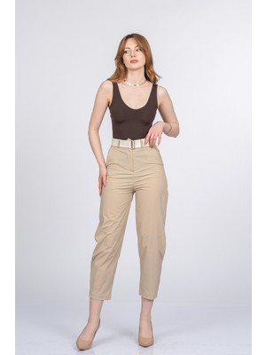 MissVina Alviera Paraşüt Kumaş Bilek Boy Pantolon