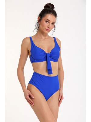 Argento Kadın Sax Rengi Yüksek Fiyong Detylı Bel Telli Kaplı Bikini Takımı