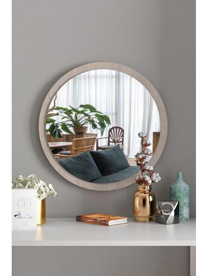 Feyza Design 45CM Kahverengii Irony Ayna ile Şık Antre ve Hol Dekoru