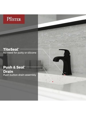 Mi-Ça Home Bellance Tek Kontrol 10,16 cm Orta Set Banyo Bataryası Mat Siyah LF-042-BLLB