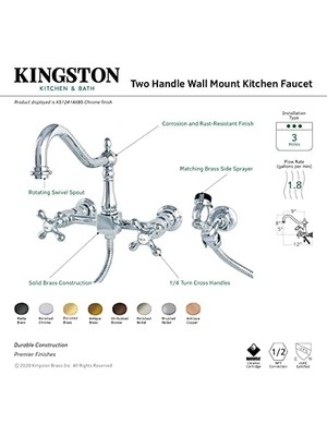 Mi-Ça Home KS1242AXBS Bridge Mutfak Bataryası, Parlak Pirinç, 8,5 x 8,13 x 2,25