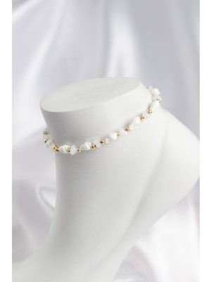 Mç Plus Doğal Deniz Kabuğu Model ve Kristal Taş Model Halhal