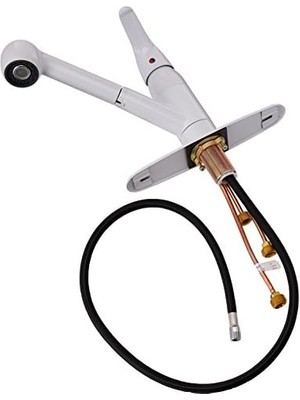 Mi-Ça Home G13310WW Pfirst Serisi 1 Kulplu Pull-Out Mutfak Bataryası Beyaz, Su Verimli Model