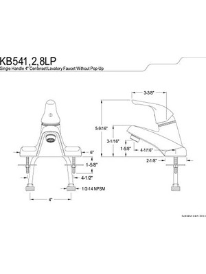 Mi-Ça Home Pirinç KB542LP Wc Musluk, Pirinç Cilalı