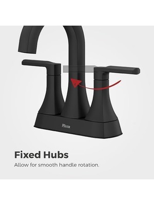 Mi-Ça Home Vaneri 2 Saplı 10,4 cm Orta Set 3 Delikli Banyo Lavabo Bataryası Mat Siyah Kaplama LF048VRIBB