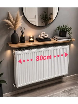 MZ Ahşap Petek Üstü Raf Uçan Raf Atlantik Çam Rengi 16X80 cm