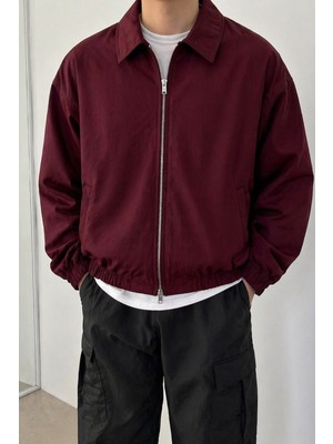 Tarz Cool Erkek Oversize Bomber Ceket Fermuarlı Basic Günlük Şık Mont