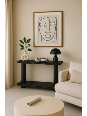 Feyza Design Şık ve Modern 2 Katlı Masif Ahşap Dekoratif Konsol, Evinizin Vazgeçilmezi