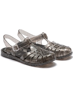 Twigy Carolina Kadın Sandalet Simli Siyah 36/40